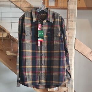 Orvis Men's Casual Plaid Shirt - Black, Brown, and Red